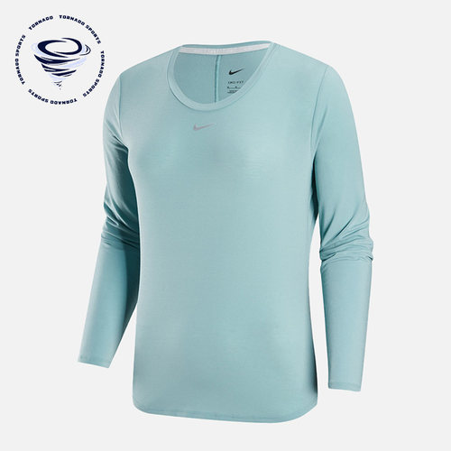 Nike/耐克正品圆领长袖T恤新款女蓝色运动长袖T恤DD0621-309