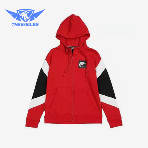Nike/耐克正品小童拼接休闲拉链加绒加厚连帽外套HA4850-678