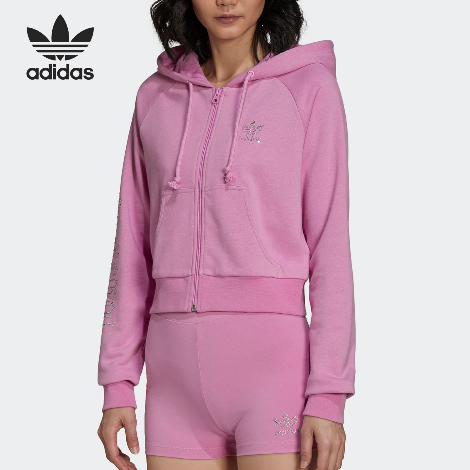 Adidas/阿迪达斯正品三叶草当季女子休闲拉链运动外套HF6767