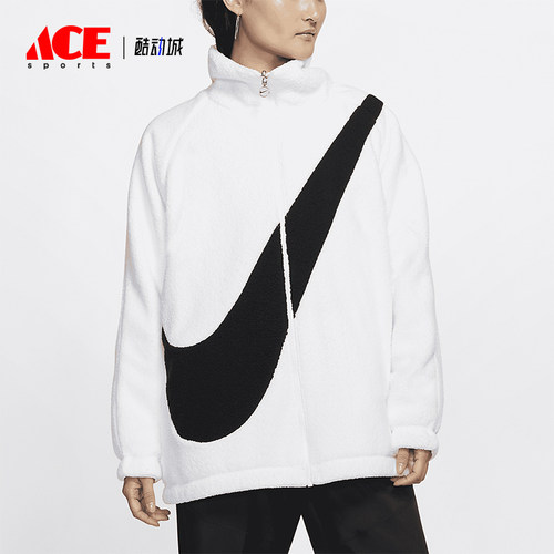 Nike/耐克正品秋冬新款女士双面穿保暖羊羔绒外套CI8938-100