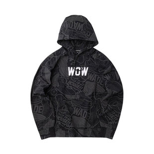 中国李宁正品韦德之道反光男女潮流运动休闲宽松连帽卫衣AWDQ539