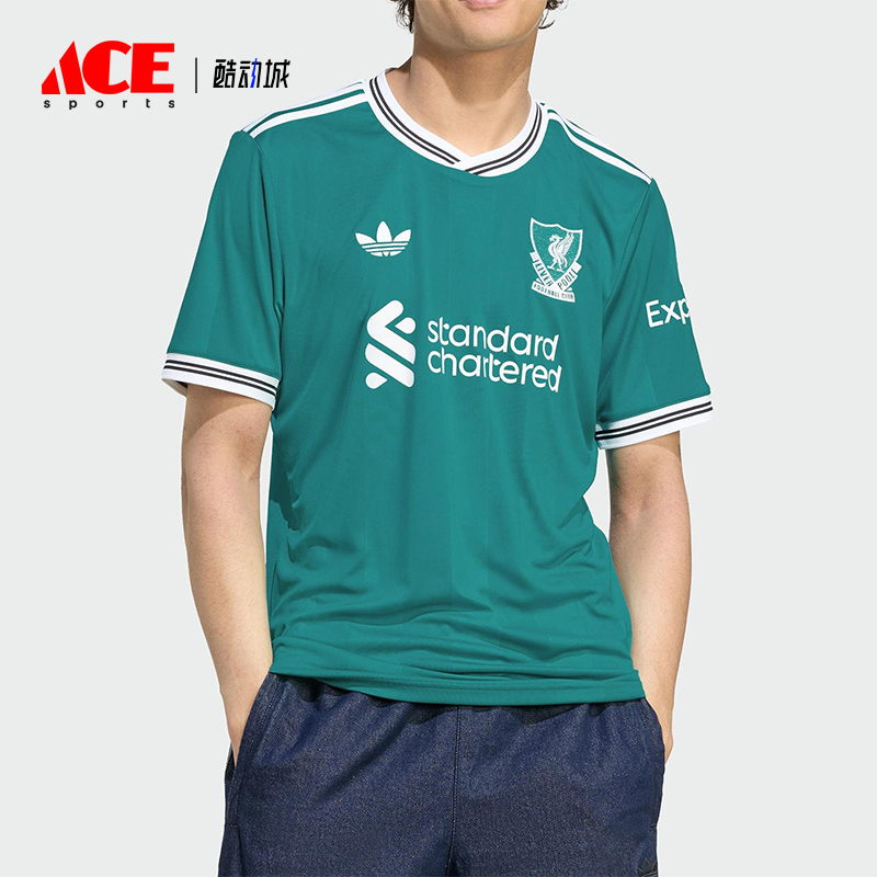 Adidas/阿迪达斯正品利物浦球迷版男士修身透气足球运动T恤JV6428