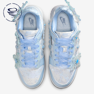 耐克正品 HV8575 Dunk 花卉轻便休闲板鞋 100 Low女士运动时尚 Nike