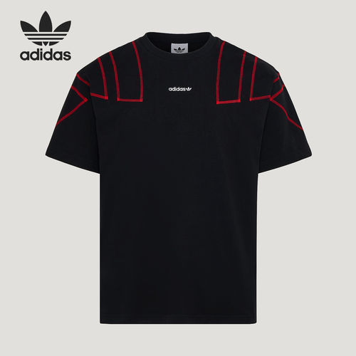 Adidas/阿迪达斯正品三叶草男士运动复古时尚短袖T恤KG6326
