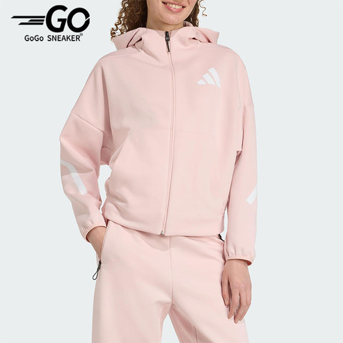 Adidas/阿迪达斯正品W Z.N.E. FZ女士宽松针织休闲连帽外套KC7905
