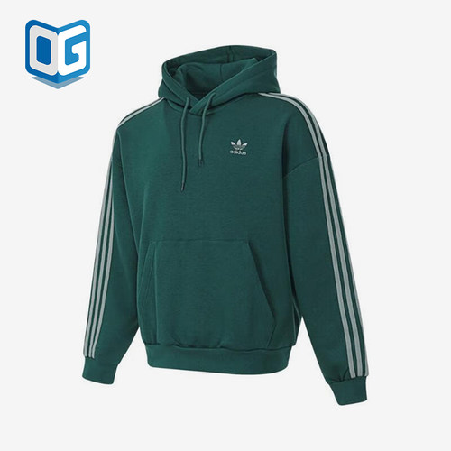 Adidas/阿迪达斯正品三叶草男士加绒保暖三条纹卫衣JP1070