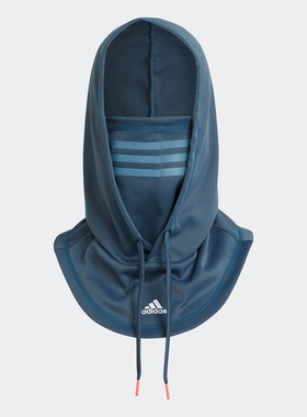 Adidas/阿迪达斯正品反光运动机能男女保暖连帽面罩围脖 H09366