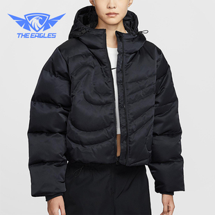 羽绒服IB2006 Nike FIT女士运动宽松保暖短款 Therma 010 耐克正品