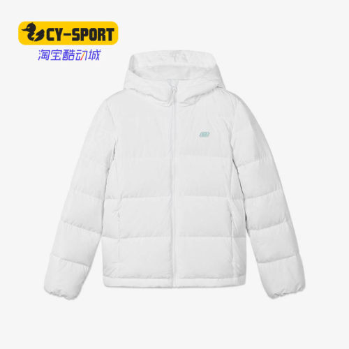 Skechers/斯凯奇正品秋冬新款女子梭织短款连帽羽绒服面包服