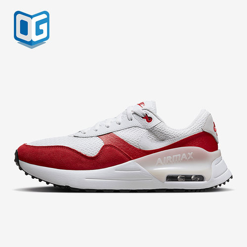 Nike/耐克正品AirMaxSystm新款男白红色鞋跑步鞋DM9537-104