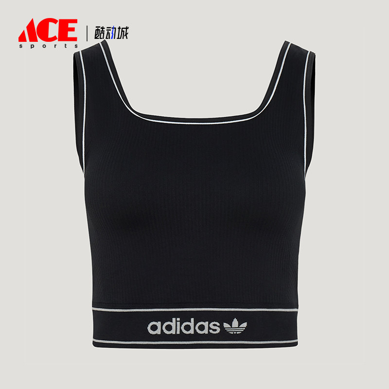 Adidas/阿迪达斯正品女士经典时尚透气休闲运动背心T恤LF4590