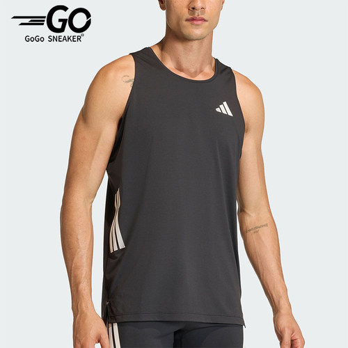 Adidas/阿迪达斯正品夏季男士透气日常跑步运动圆领背心T恤JZ6544