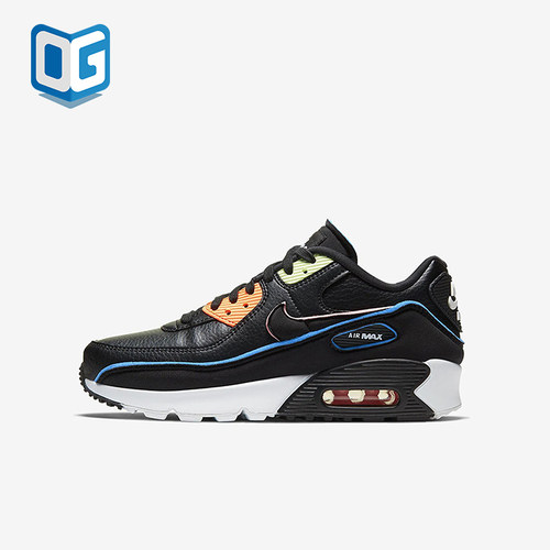 Nike/耐克正品AirMax90SE新款儿童黑色鞋跑步鞋CK4068-001