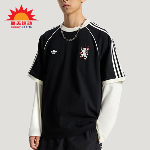 Adidas/阿迪达斯正品BLK T-SHIRT三条纹男士经典运动短袖KY2197