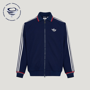 Adidas/阿迪达斯正品三叶草男士日常翻领刺绣运动休闲外套KV8864