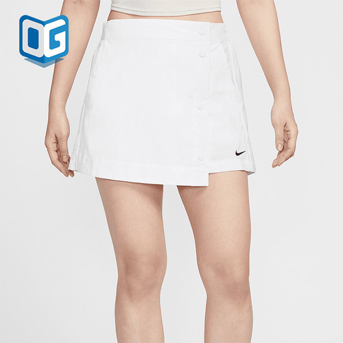 Nike/耐克正品Sportswear女士小标排扣经典梭织裤裙HM6980-100