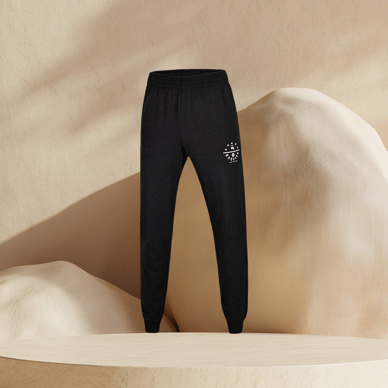 李宁卫裤男裤夏季新款舒适透气运动裤针织收口休闲小脚裤 AKLM273