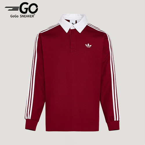Adidas/阿迪达斯正品三叶草男士宽松经典运动长袖POLO衫KG3905