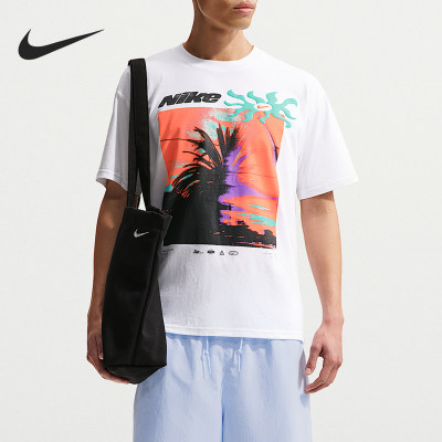 Nike/耐克正品夏季男士针织时尚印花休闲短袖T恤IH1372-100