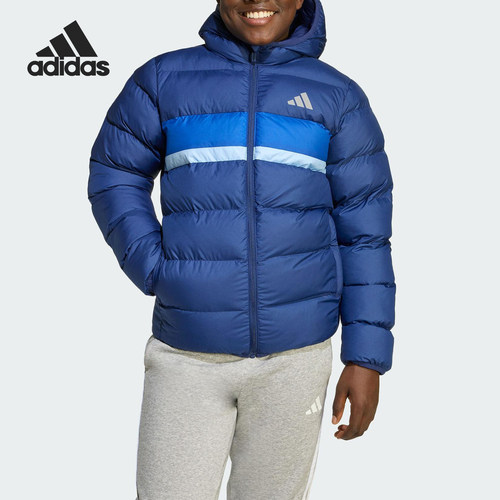 Adidas/阿迪达斯正品冬季大童连帽运动休闲保暖时尚棉服JL7431