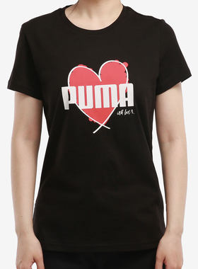 Puma/彪马正品秋冬季新款女子休闲运动透气短袖T恤 845596-01