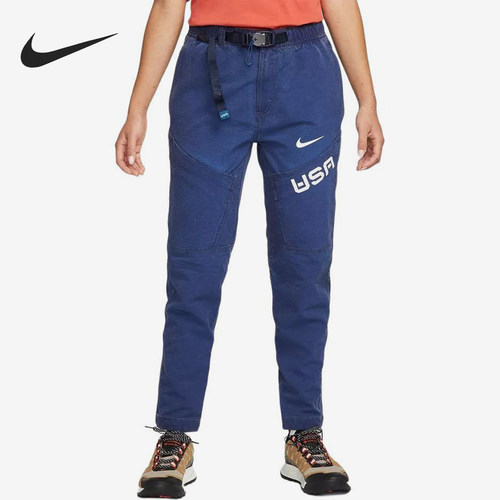 Nike/耐克正品女士运动透气松紧腰宽松束脚休闲裤DH1599-498