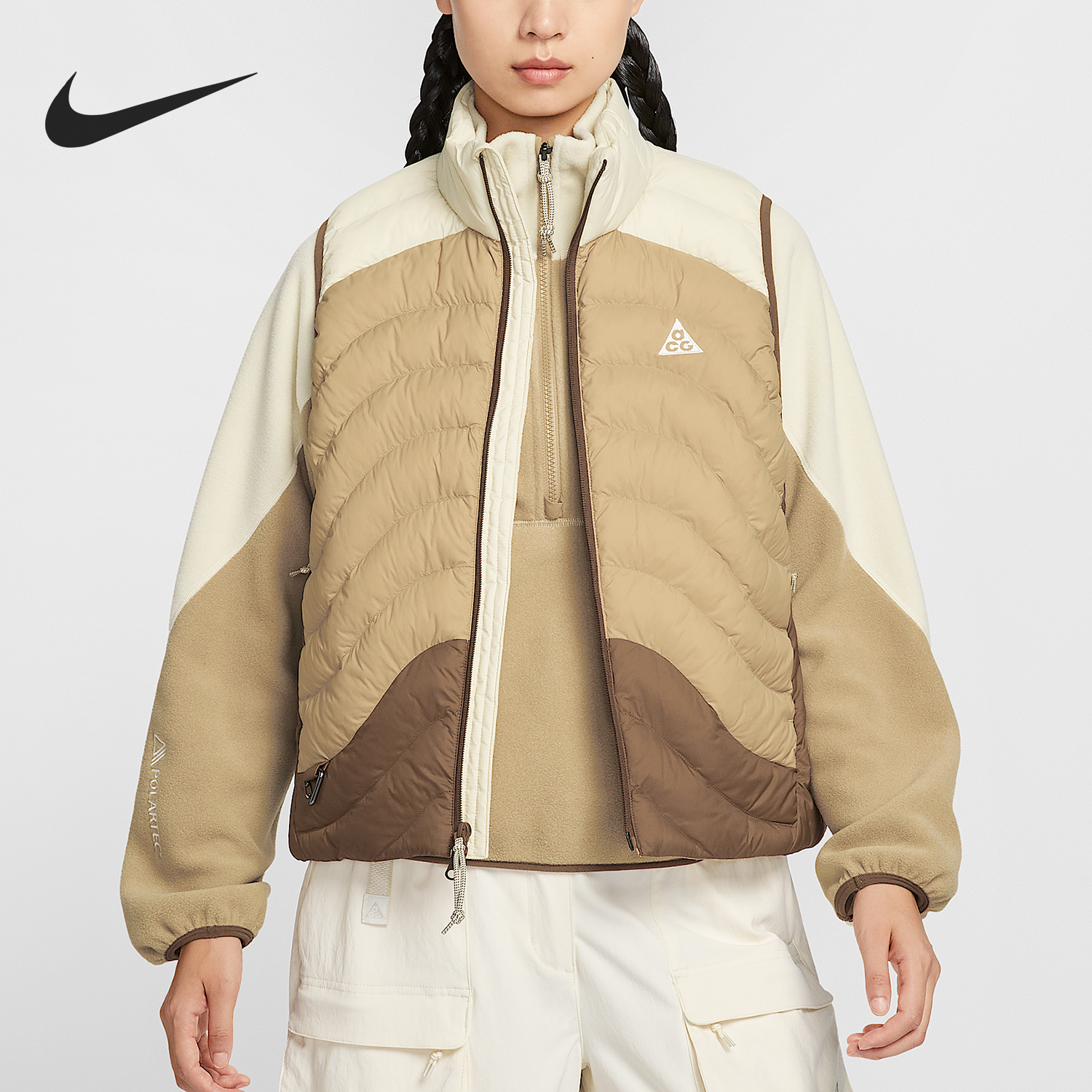 Nike/耐克官方正品2025秋季款女士立领保暖休闲棉马甲IB0803-229