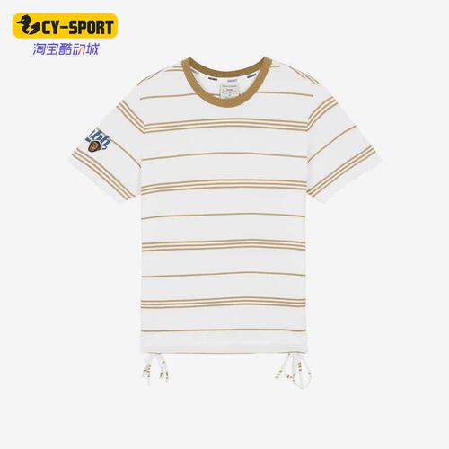 Skechers/斯凯奇正品夏季条纹透气女子透气运动短袖T恤 L322W004