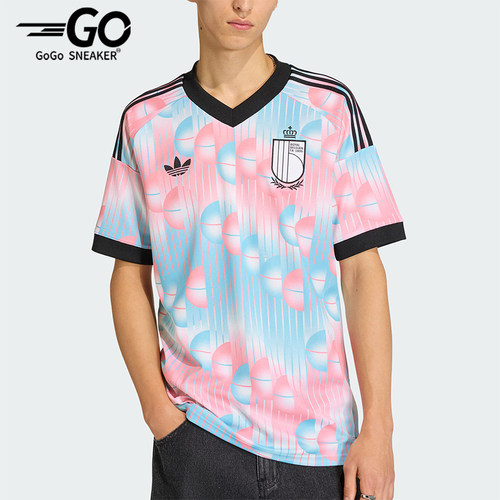 Adidas/阿迪达斯正品三叶草男士印花运动针织透气T恤JM8386