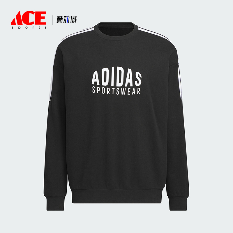 Adidas/阿迪达斯正品V GFX CREW男女运动套头休闲印花卫衣KF5210