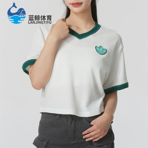 阿迪达斯女士运动休闲短袖
