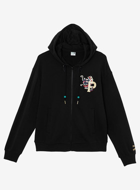 Puma/彪马正品冬季新款女士宽松休闲针织连帽外套627272-01