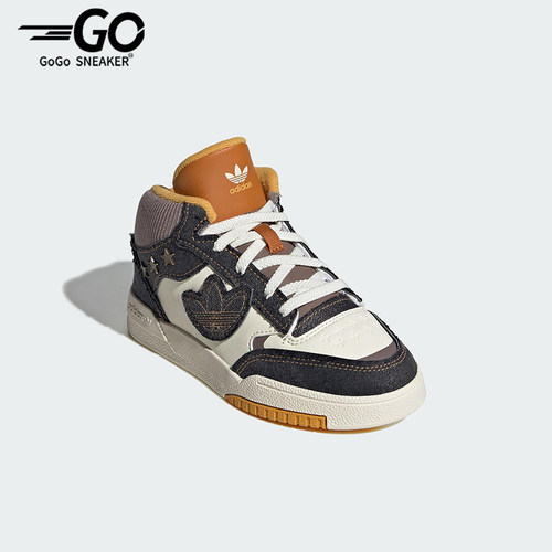 Adidas/阿迪达斯正品三叶草小童运动中帮系带耐磨休闲鞋JS2485