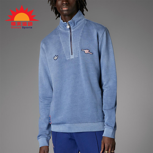 Adidas/阿迪达斯正品三叶草男士足球立领卫衣套头衫JF0564