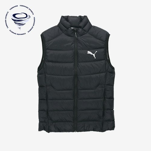 Puma/彪马正品2024年秋冬男士经典运动立领保暖羽绒马甲580886-01
