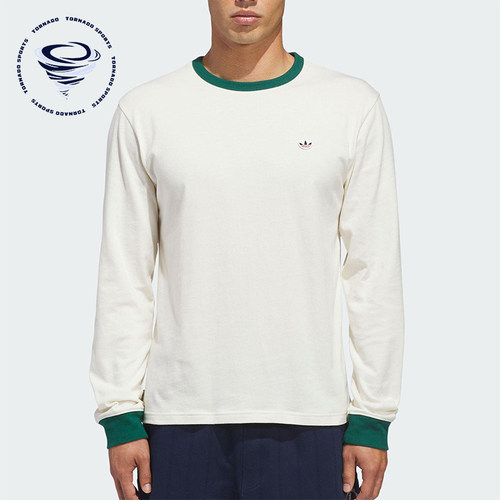 Adidas/阿迪达斯正品三叶草男女休闲圆领套头运动长袖上衣JM7456