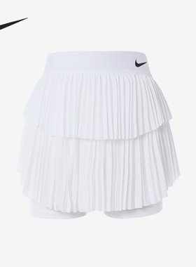 Nike/耐克正品CourtDri-FITSlam新款女白色网球裙DA4727-100