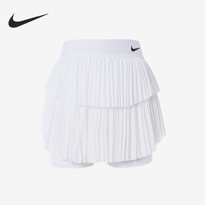 Nike/耐克正品CourtDri-FITSlam新款女白色网球裙DA4727-100