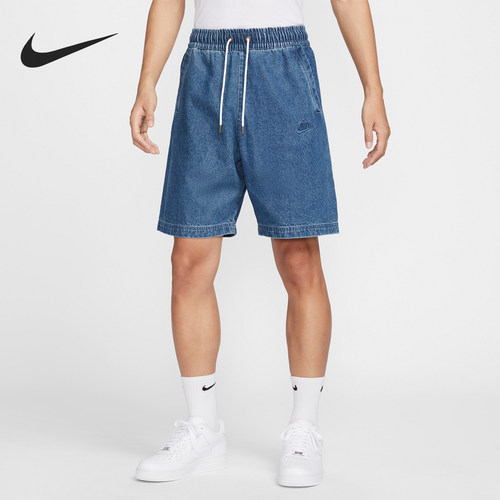 Nike/耐克正品当季新款男士休闲刺绣运动牛仔短裤HQ1470-441