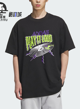 Adidas/阿迪达斯正品新款男士透气图案篮球经典运动短袖KA2297