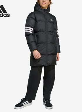 Adidas/阿迪达斯正品FutureIcons新款儿童黑白色棉服JW2478