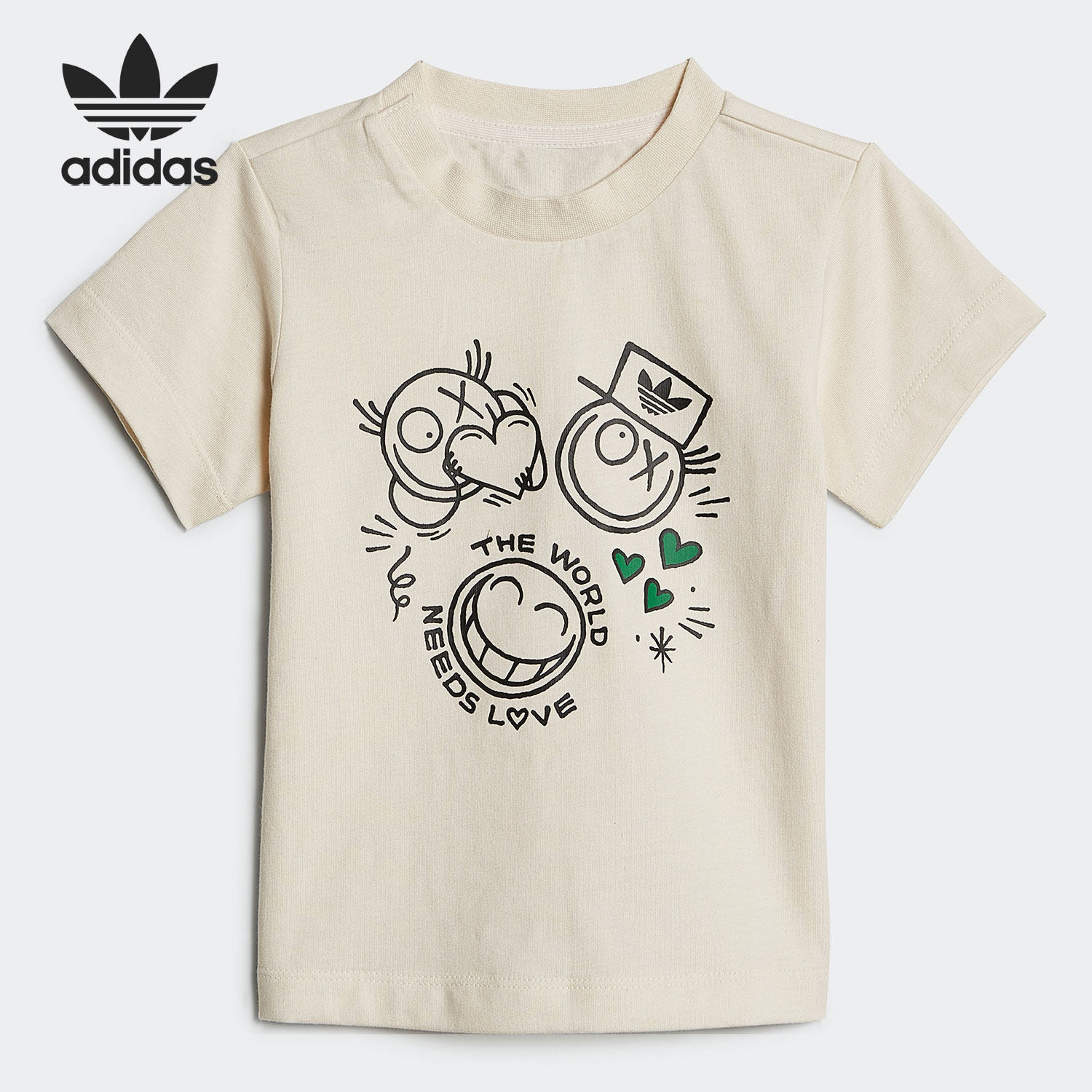 Adidas/阿迪达斯正品三叶草儿童舒适休闲运动短袖T恤 HK9767,童装/婴儿装/亲子装,T恤,淘宝优惠券,粉丝福利购,淘宝优惠卷