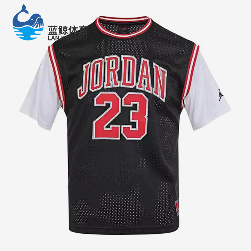 Nike/耐克正品JORDAN新款男黑白色休闲篮球经典短袖T恤HM4772-010
