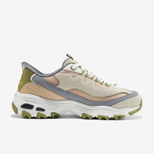 Skechers斯凯奇正品DLITES女款绑带低帮厚底老爹鞋150723-NTGR