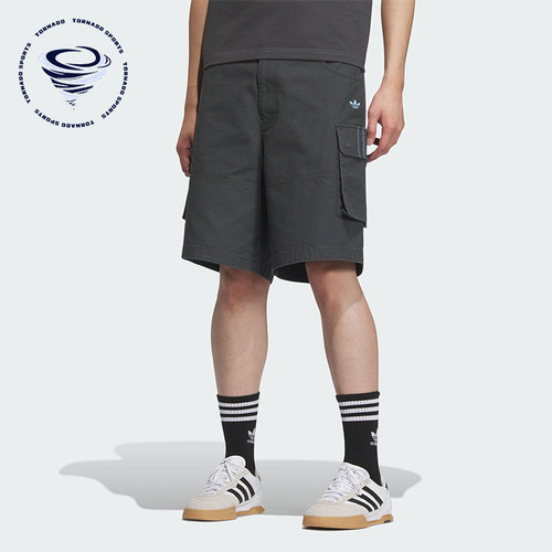 Adidas/阿迪达斯正品三叶草男士运动梭织经典工装宽松短裤KC1435