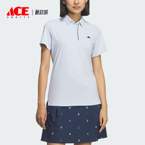 Adidas/阿迪达斯正品新款女浅蓝色经典高尔夫短袖POLO衫KB4724