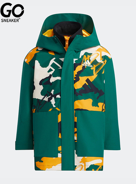 Adidas/阿迪达斯正品2025小童拉链二合一运动连帽梭织外套H40297