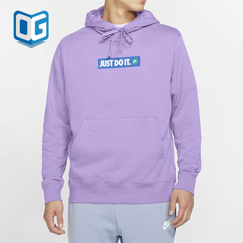 Nike/耐克正品套头连帽卫衣新款男字母经典连帽卫衣CJ9952-589