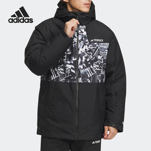 Adidas/阿迪达斯TEREXTEREX新款男黑白色徒羽绒服IJ5970