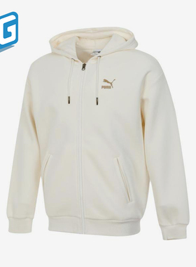 Puma/彪马正品2024冬季男女同款运动宽松针织连帽外套631068-87